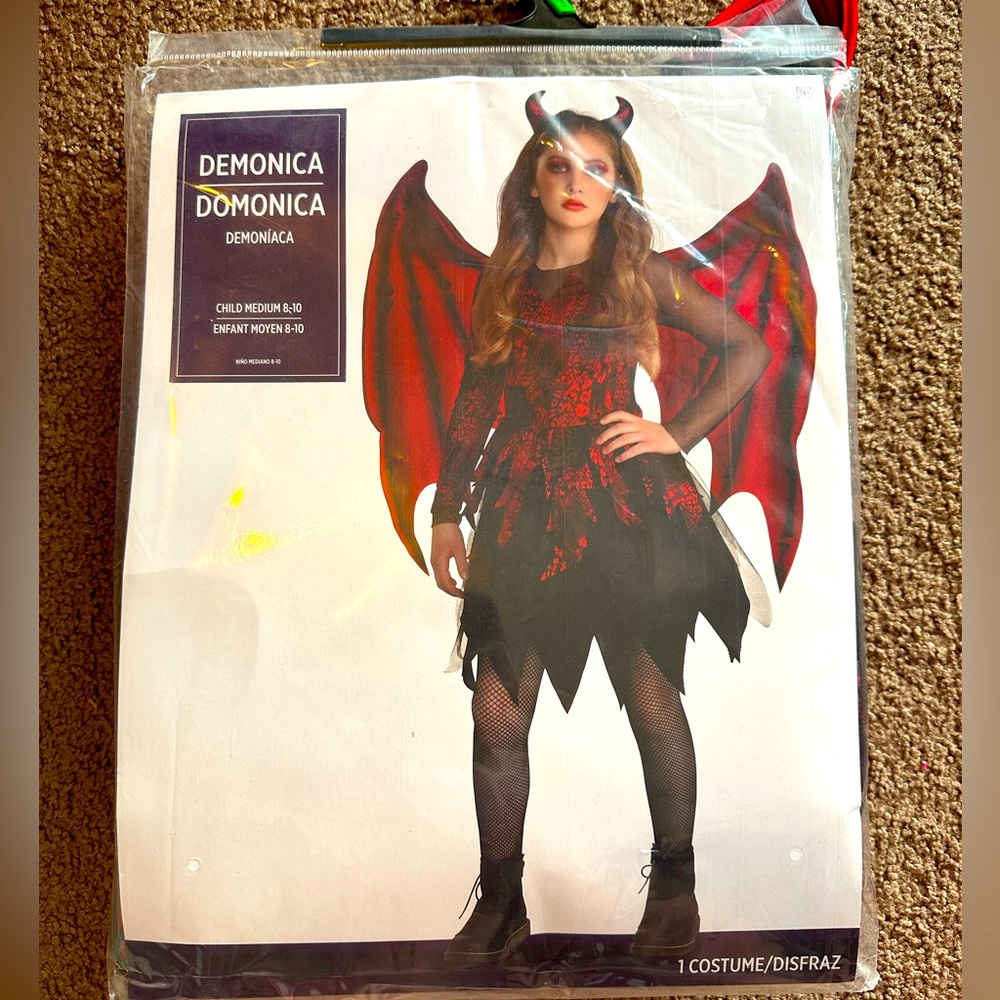 Demonica Girls Halloween Costume Size 8-10